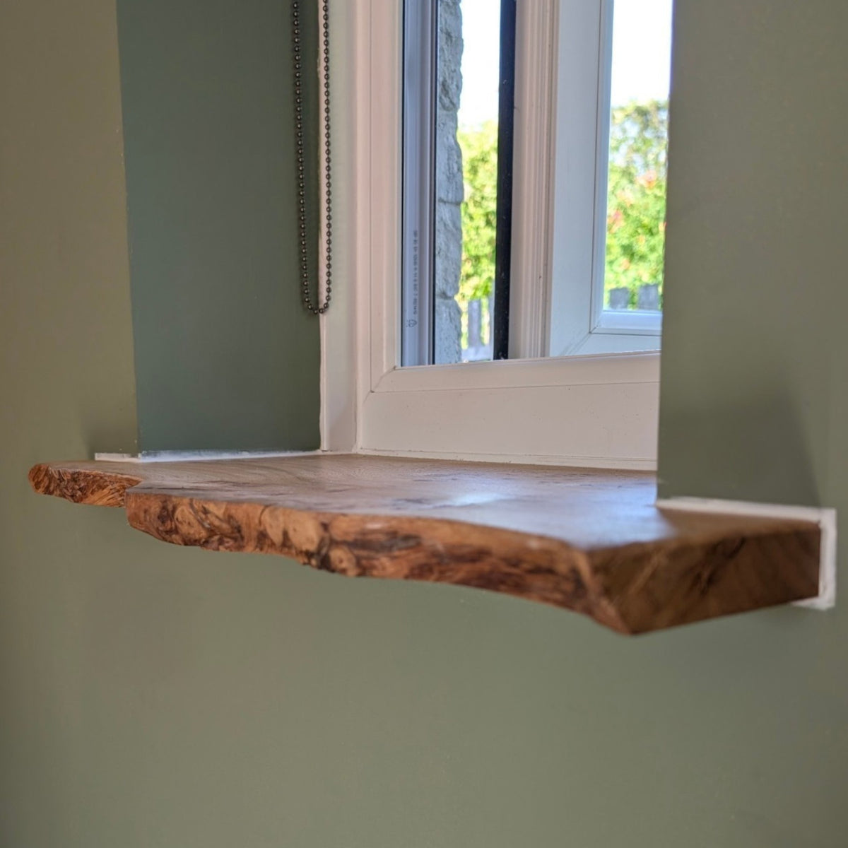 Live Edge Pippy Oak Window Sill — Made to Measure
