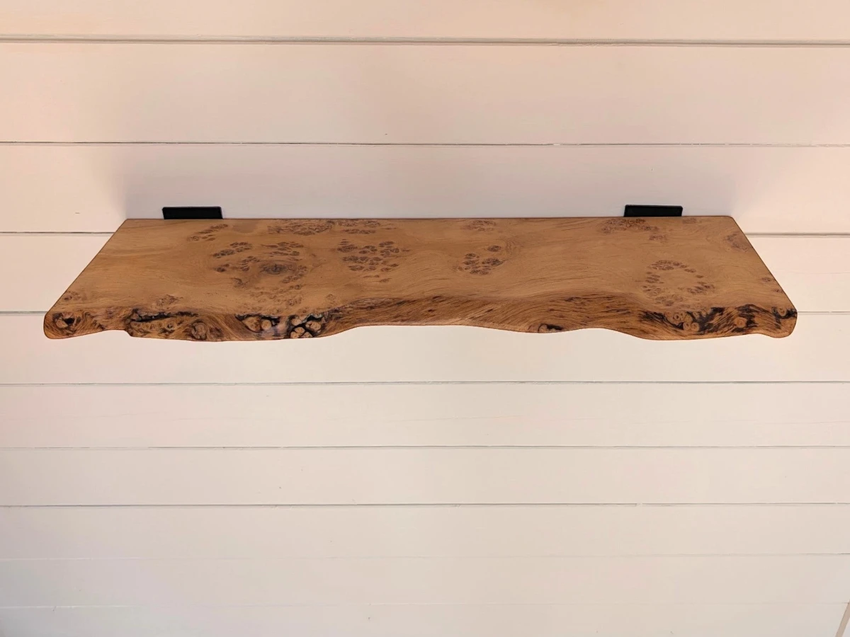 Live Edge Pippy Oak Shelf